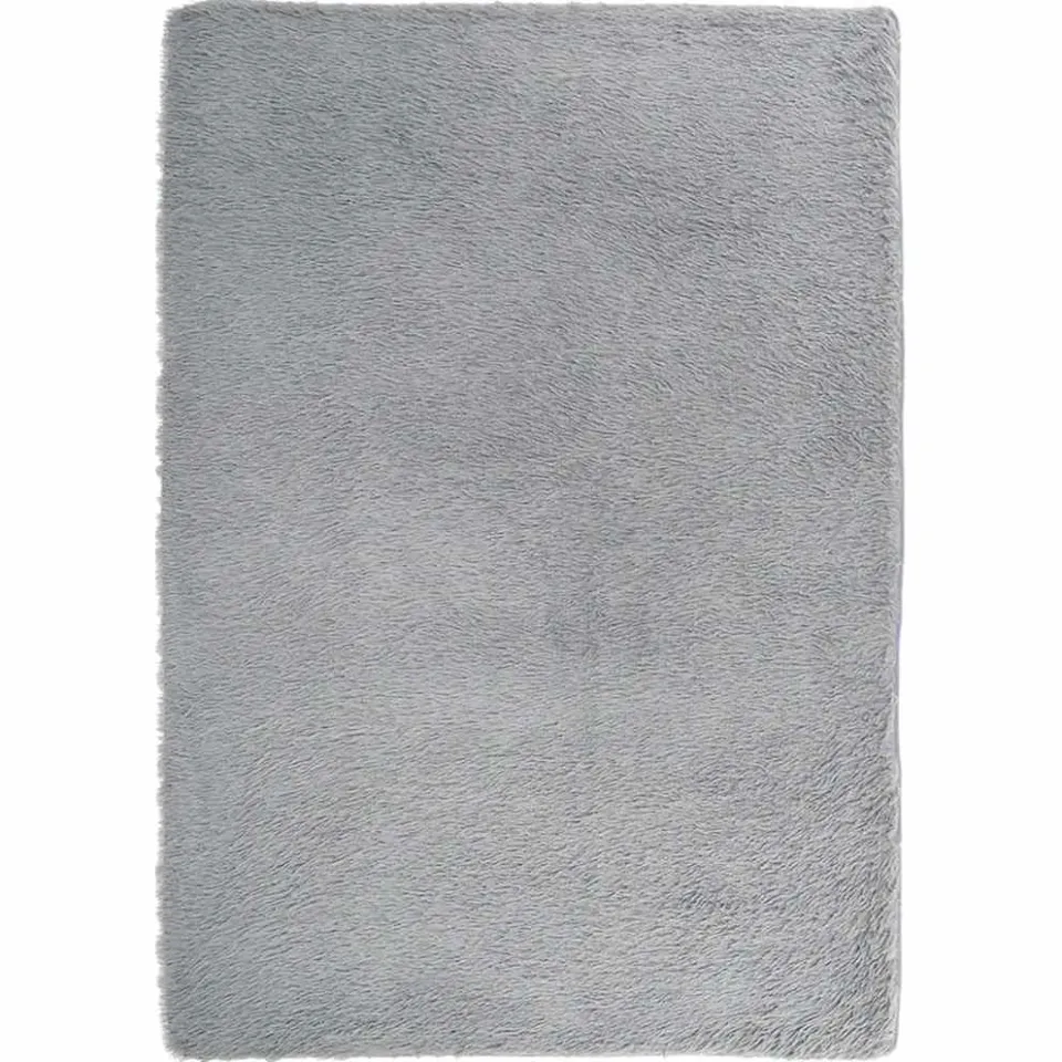 vidaXL Hoogpolig vloerkleed NAVARRA 240x340 cm polyester lichtgrijs