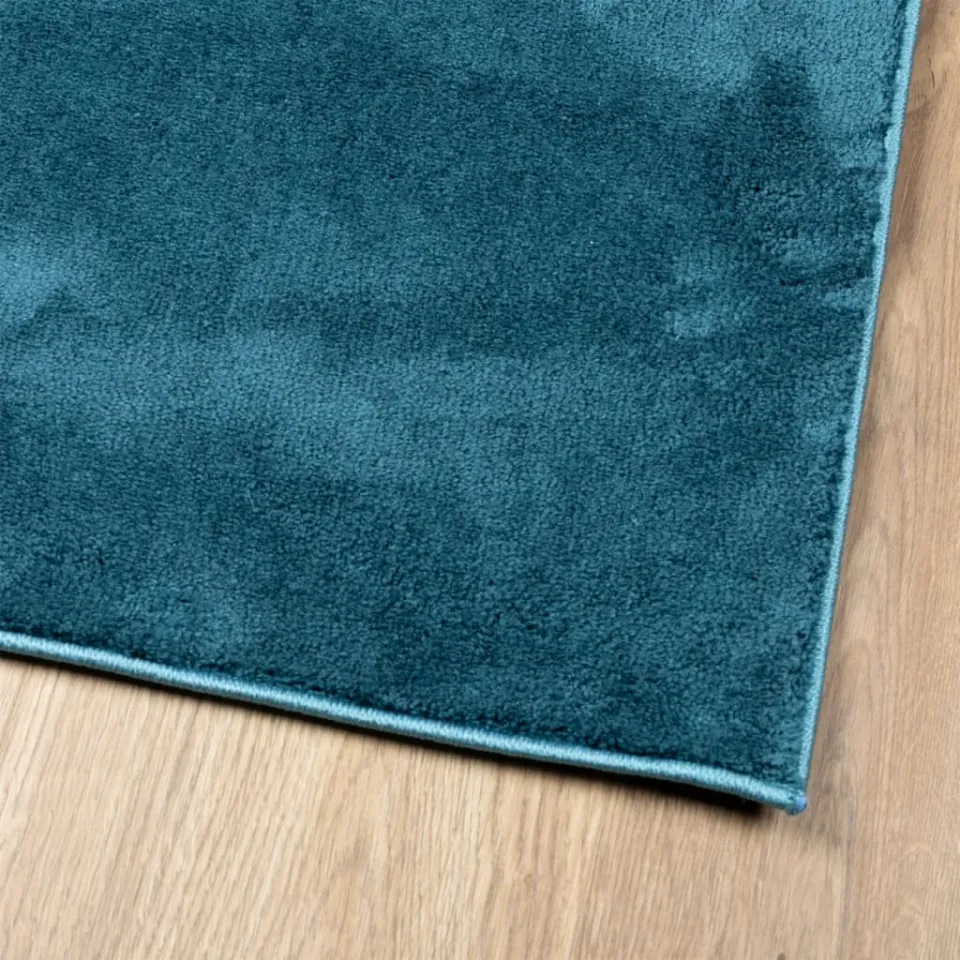 vidaXL Vloerkleed OVIEDO laagpolig 140x200 cm turquoise, foto 4