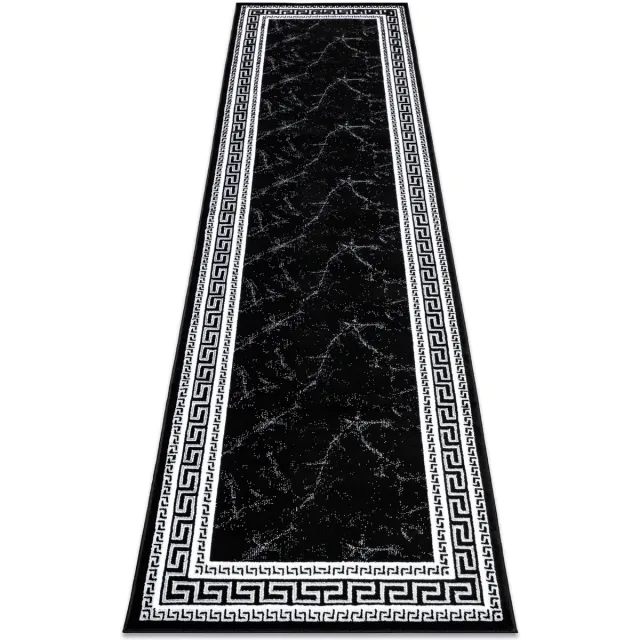 RUGSX Kleden Rugsx Tapijt GLOSS modern 2813 87 stijlvol, frame, 70x300 cm Zwart