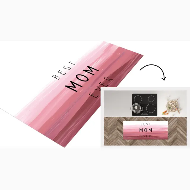KitchenYeah Keukenloper - Loper keuken - Best mom ever - Mama - Quotes - Spreuken - Keukenloper vinyl Multicolor
