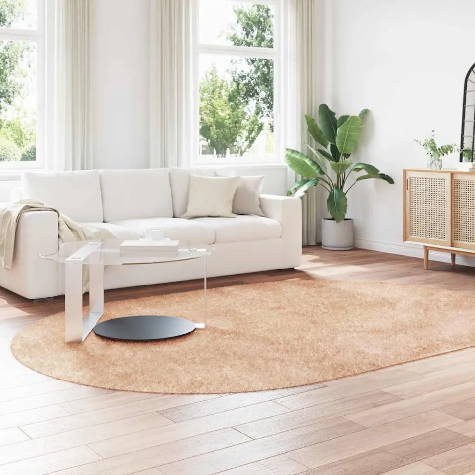 vidaXL Hoogpolig vloerkleed NAVARRA 300x200 cm polyester beige, foto 3