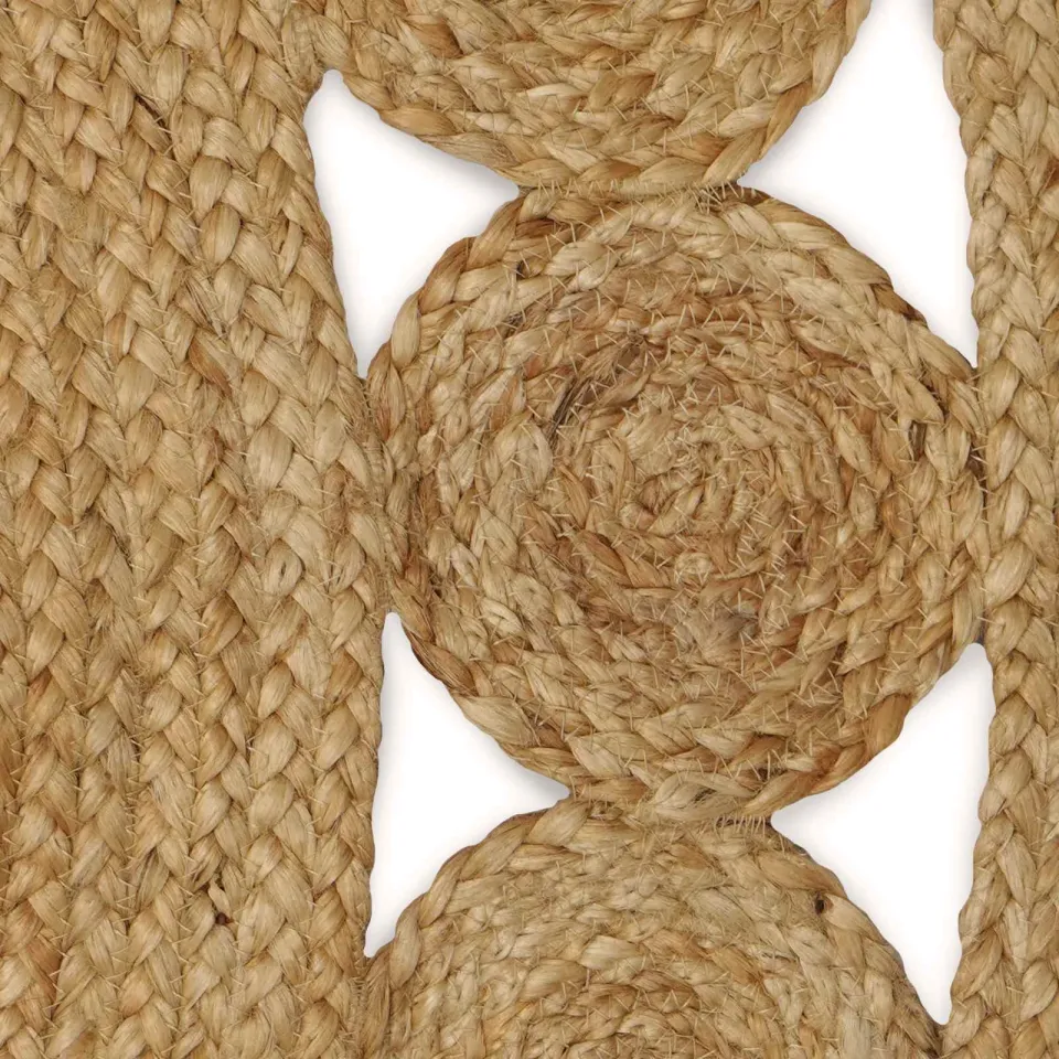 vidaXL Gebied Tapijt Naturel 152 x 245 cm Jute, foto 3
