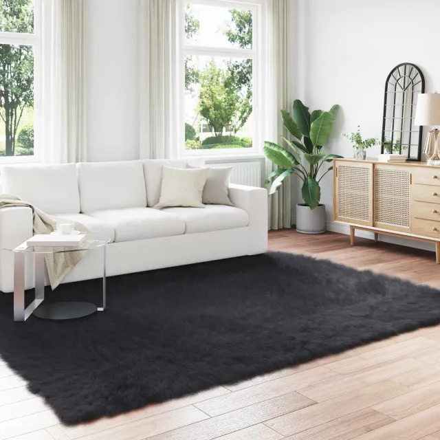 vidaXL Tapijt van imitatie TAFALLA Zwart 240 x 340 cm Polyester, foto 2