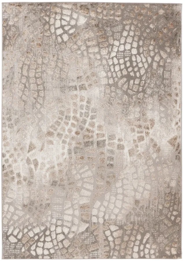 Dutch XXL Modern Vloerkleed | Tapijt | Milas | Mozaïek | Zilver/Beige | 80x150 cm Zilver / Beige