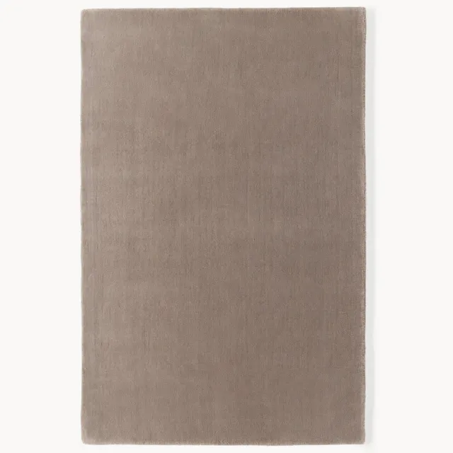 Westwing Collection Handgeweven wollen vloerkleed Zayne Taupe