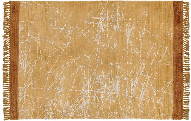Beliani HANLI - Vloerkleed - Oranje - Viscose, foto 2