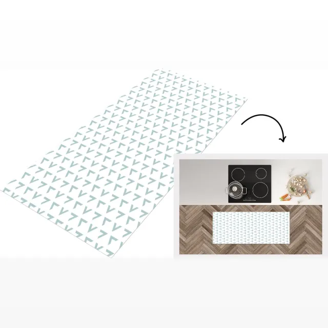 KitchenYeah Keukenloper - Loper keuken - Geometrie - Patronen - Abstract - Keukenloper vinyl multicolor, foto 2