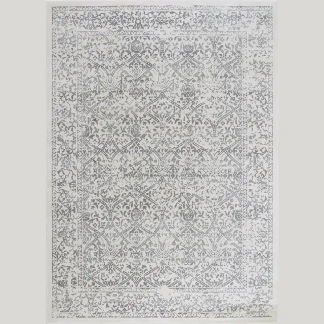 Surya Margaux vloerkleed vintage oosters grijs gebroken wit