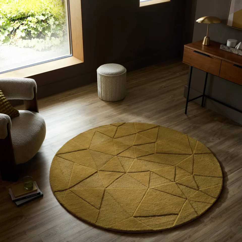Flair Rugs Shard wollen vloerkleed goud, foto 2