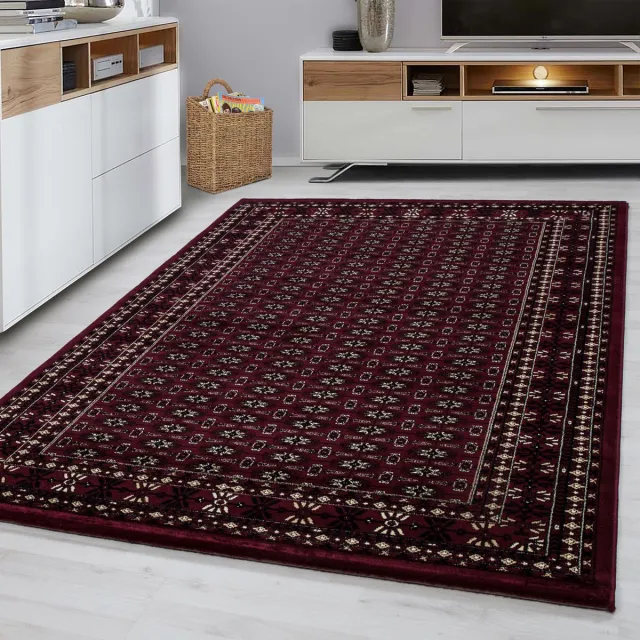 Ayyildiz Oosterse vloerkleed, oosters design, rode kleur, vloerkleed voor de woonkamer, jute achterkant Rood,Meerkleurig