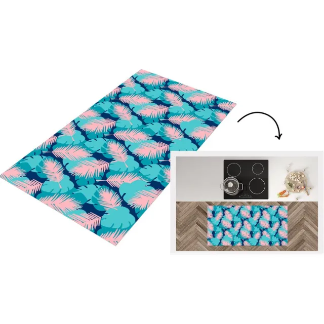 KitchenYeah Keukenloper - Loper keuken - Patroon - Jungle - Blad - Keukenloper vinyl multicolor, foto 7