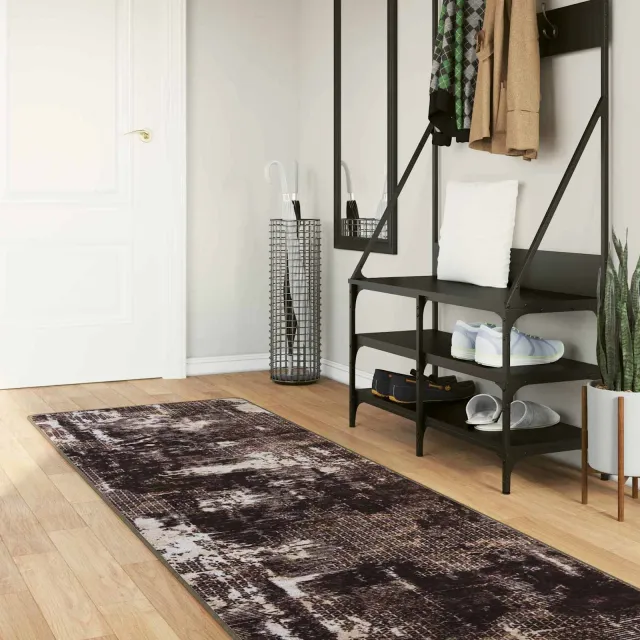 vidaXL Vloerkleedloper MARSA Zwart en Wit 100 x 450 cm, foto 2
