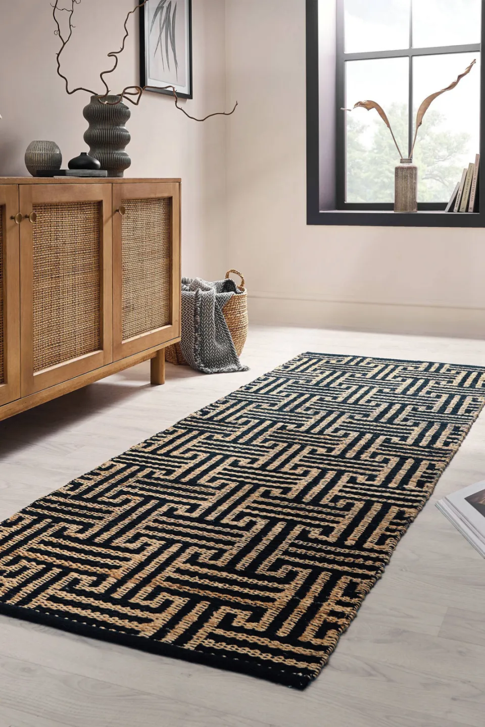 Flair Rugs Meander Jute loper naturel, foto 2