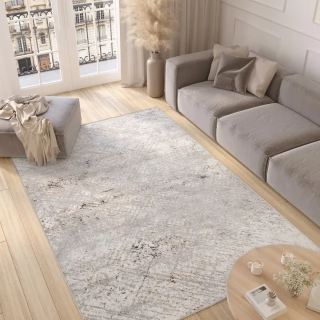 Tapiso Valley Vloerkleed Grijs Tapijten Woonkamer Vintage Beige Grijs 2