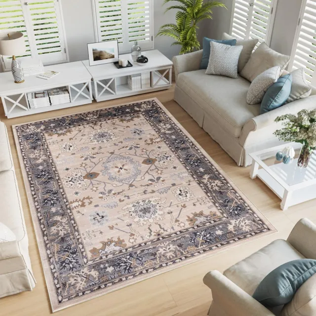 Tapiso Colorado Vloerkleed Beige Grijs Oriental Modern Tapijt, foto 7