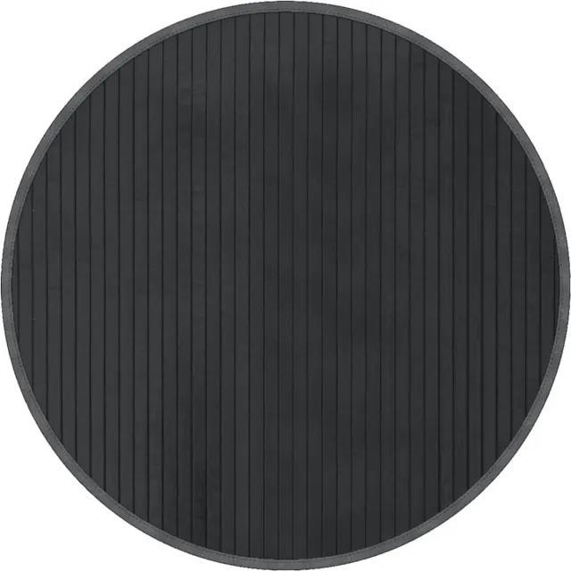vidaXL Vloerkleed - rond - 60 - cm - bamboe - grijs