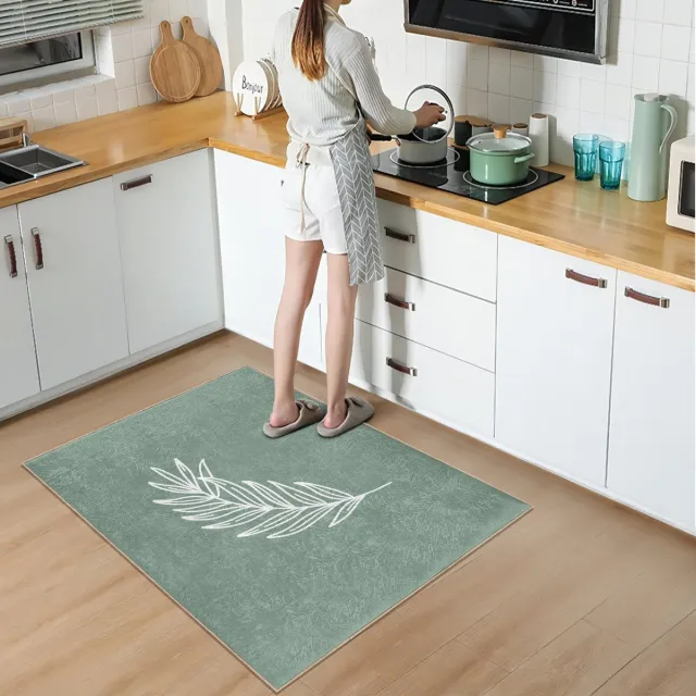De Groen Home Vloerkleed 80x120cm - Keukenloper - Halloper - Lichtgroen - Loper tapijt