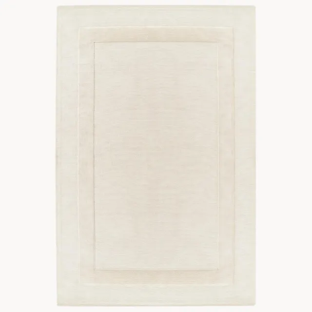 Westwing Collection Handgeweven katoenen vloerkleed Dania met hoog-laag structuur Wit