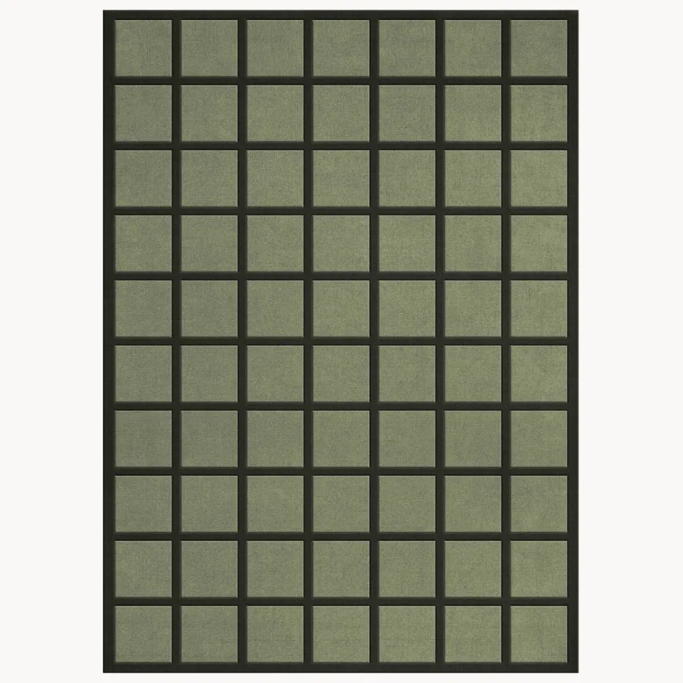 Layered Avenue Checked Olive - 180 X 270 cm Groen; Zwart