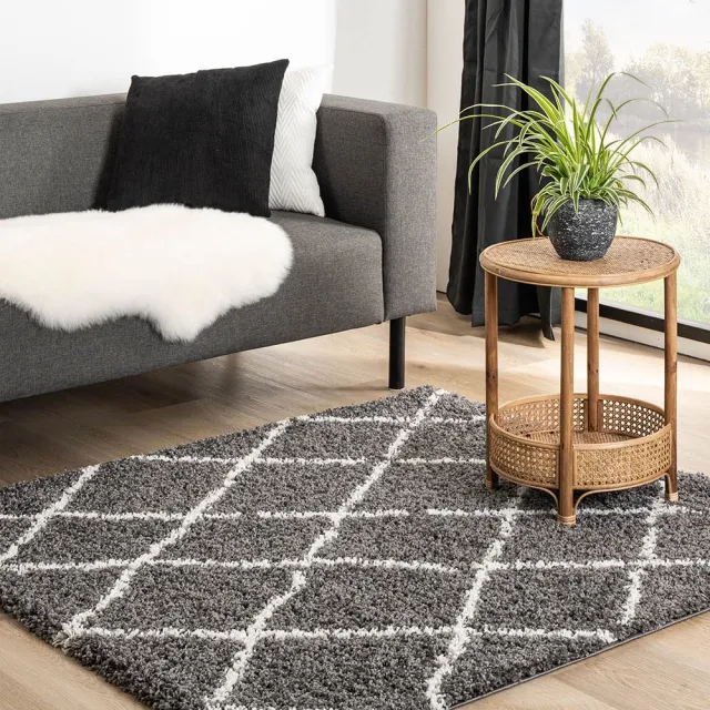 Boho&me Vierkant berber vloerkleed - Habitat grijs/wit 280x280