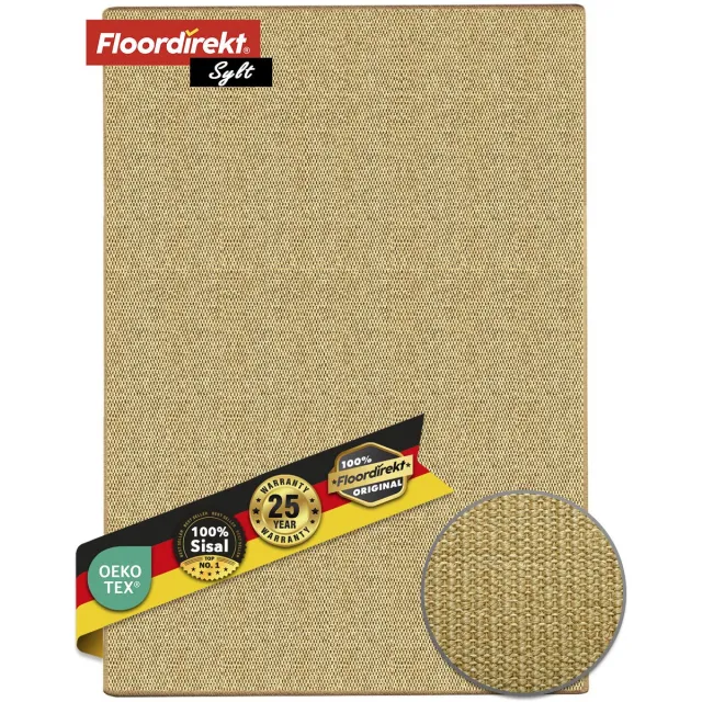 Floordirekt Tapijtloper op Maat Gemaakt Sylt - Gemaakt van Sisal - Brug voor Binnenruimtes - Modern Woonvloerkleed - Natuur - 80 x 300 cm