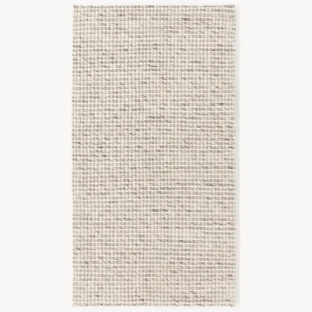 Westwing Collection Handgeweven laagpolig wollen vloerkleed Rumi Beige