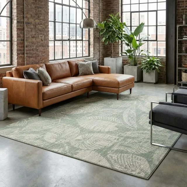 Fraai Vintage vloerkleed - Wonder Leaves | Bohemian look - 70x140cm Groen
