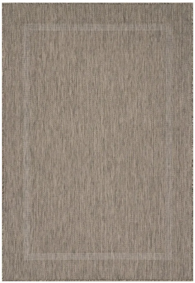 Relax Buitenkleed, effen kleur - bruin, geschikt voor terras, balkon of keuken, polypropyleen achterkant, afmeting: 80 x 150 cm