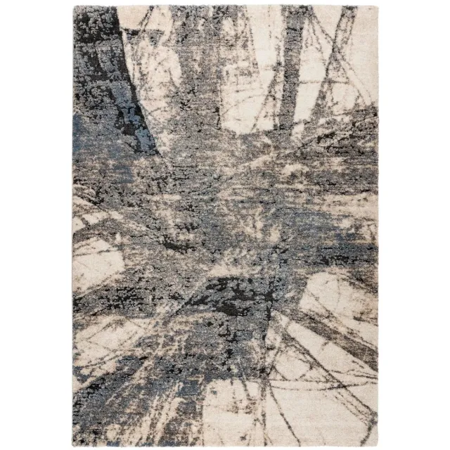 Dutch XXL Hoogpolig Vloerkleed | Tapijt | Firenze | Abstract | Blauw | 80x150 cm