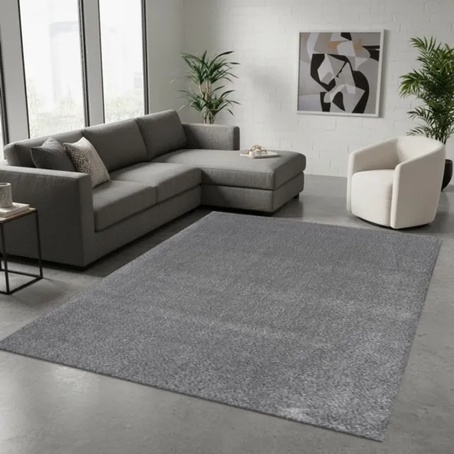 TapisTrend Designer tapijt Antraciet 160x230 cm Modern, effen antracietkleurig vloerkleed met dikke pool voor de woonkamer, slaapkamer en eetkamer