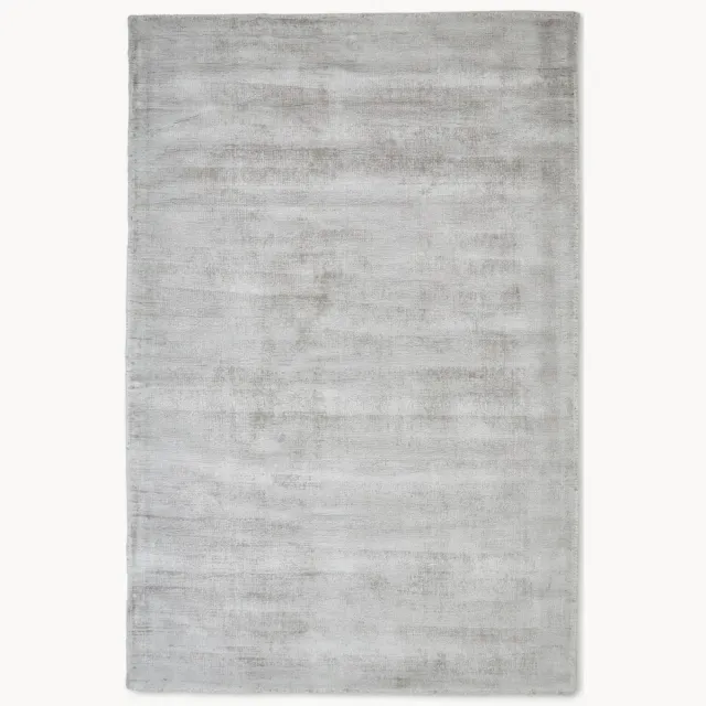 Westwing Collection Handgeweven viscose vloerkleed Jane Grijs