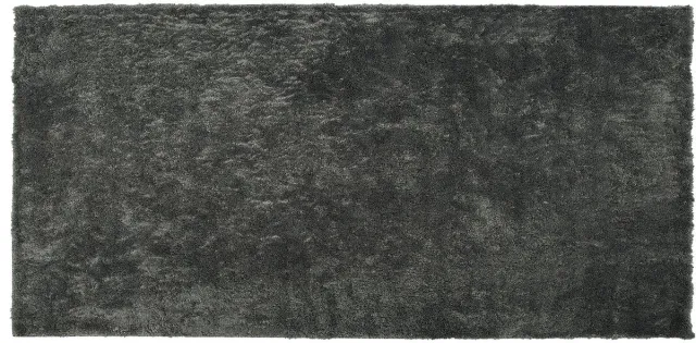Beliani EVREN - Shaggy vloerkleed - Donkergrijs - 80 x 150 cm - Polyester