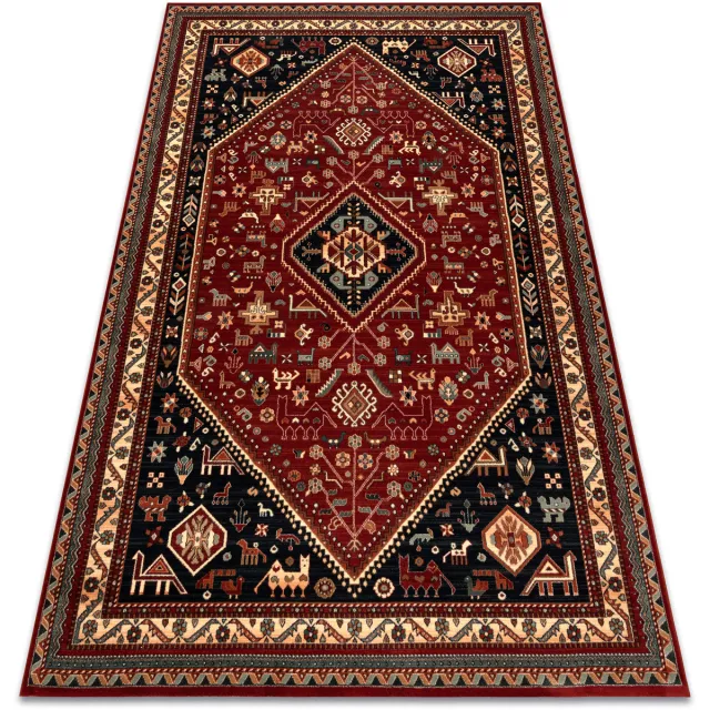 RUGSX Kleden Rugsx Wollen tapijt KASHQAI 4364 301 oosters, kader 240x340 cm Bordeau