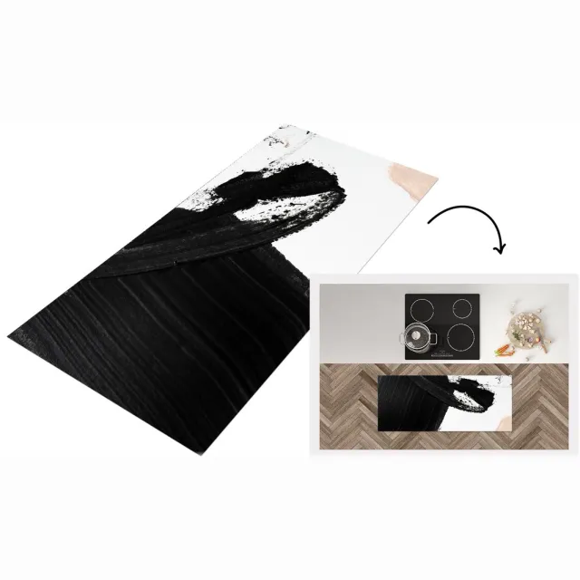 KitchenYeah Keukenloper - Loper keuken - Verf - Design - Abstract - Keukenloper vinyl Multicolor