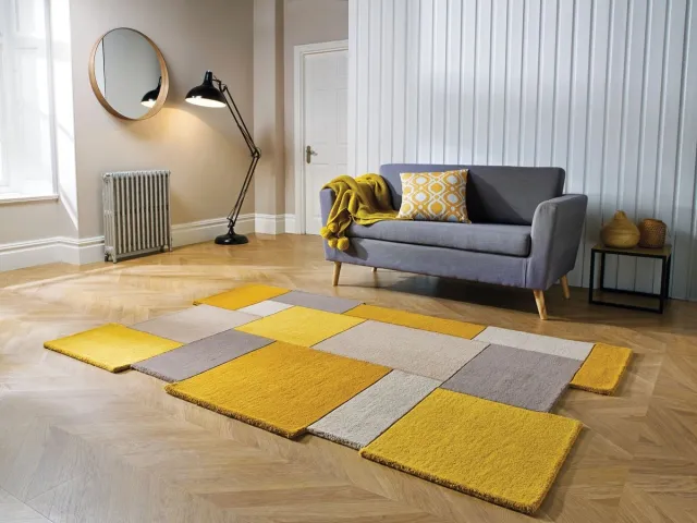 flycarpets Abstract Modern Stracto Collage - Organische Vorm Vloerkleed - Rood - 120x180 cm