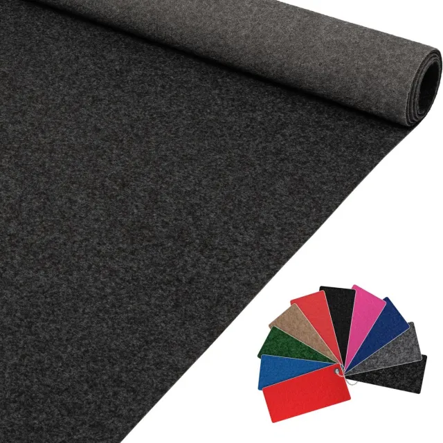 ANRO Eventtapijt Antraciet 100x60cm – Beurstapijt Loper Messeloper Bruiloftsloper Antislip Op Maat