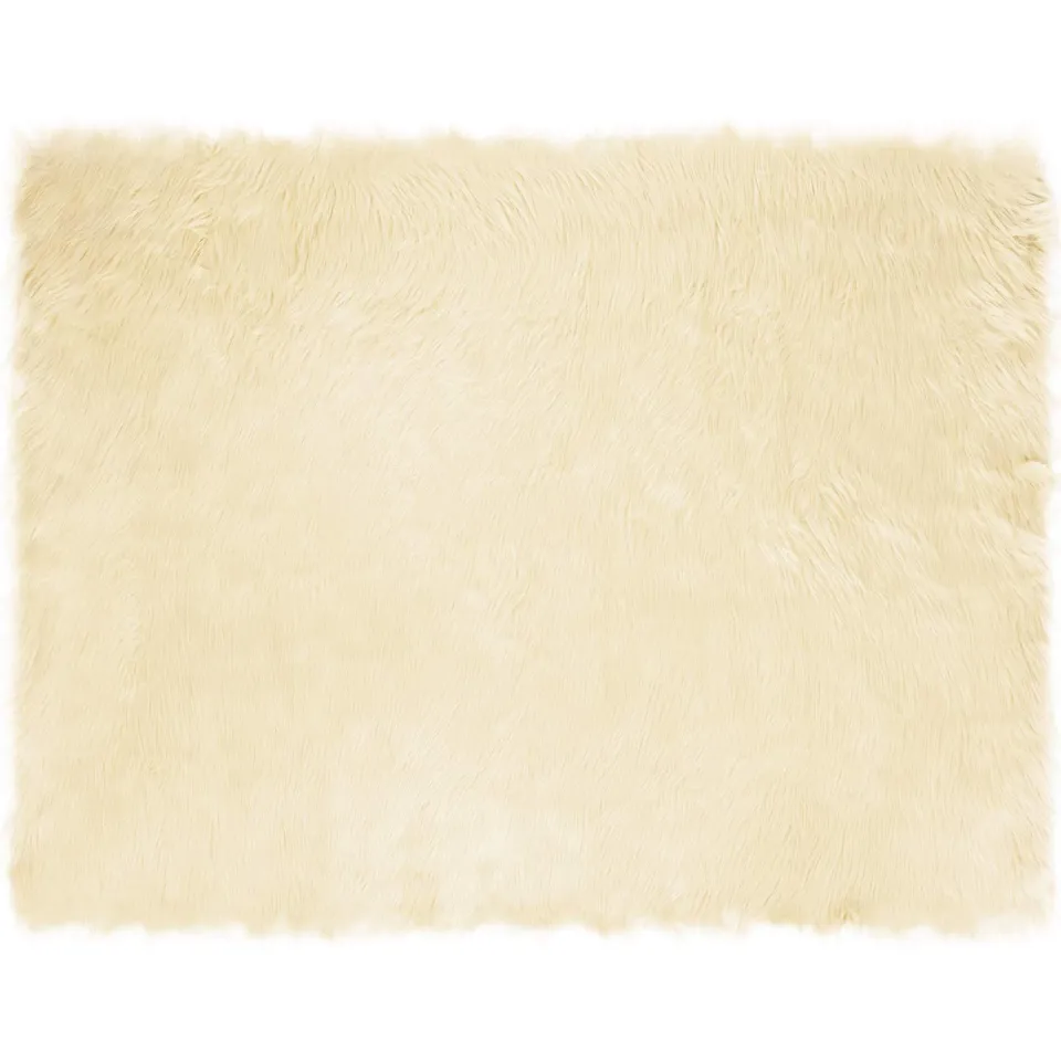 vidaXL Tapijt van imitatie TAFALLA Crèmekleurig 240 x 340 cm Polyester