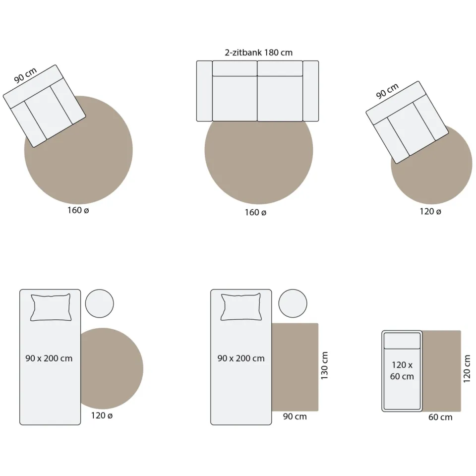 NOUS Living katoenen vloerkleed crème, foto 4