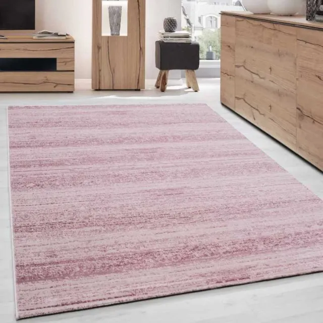 TapisTrend Designer tapijt Roze 80x300 cm Modern woonkamerkleed, effen gespikkeld