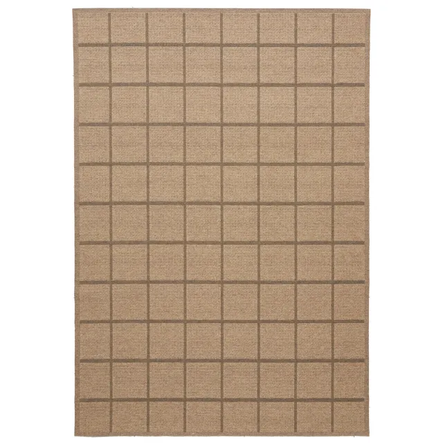 NOUS Living binnen- en buitenvloerkleed ruiten bruin (230x160 cm) bruin/donkerbruin