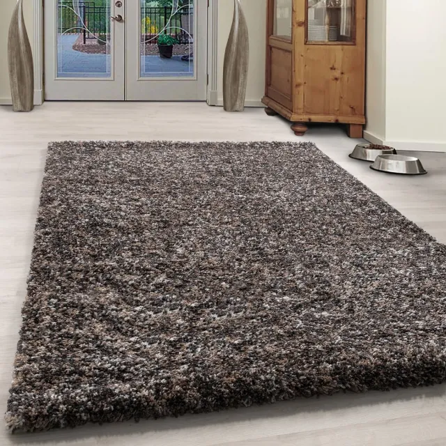 Muratap Rainbow Soft Shaggy Hoogpolig Vloerkleed Taupe, foto 3