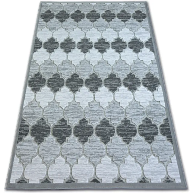 RUGSX Kleden Rugsx Tapijt ACRYL YAZZ 3766 zilver klaver marokkaanse 133x190 cm Grijs