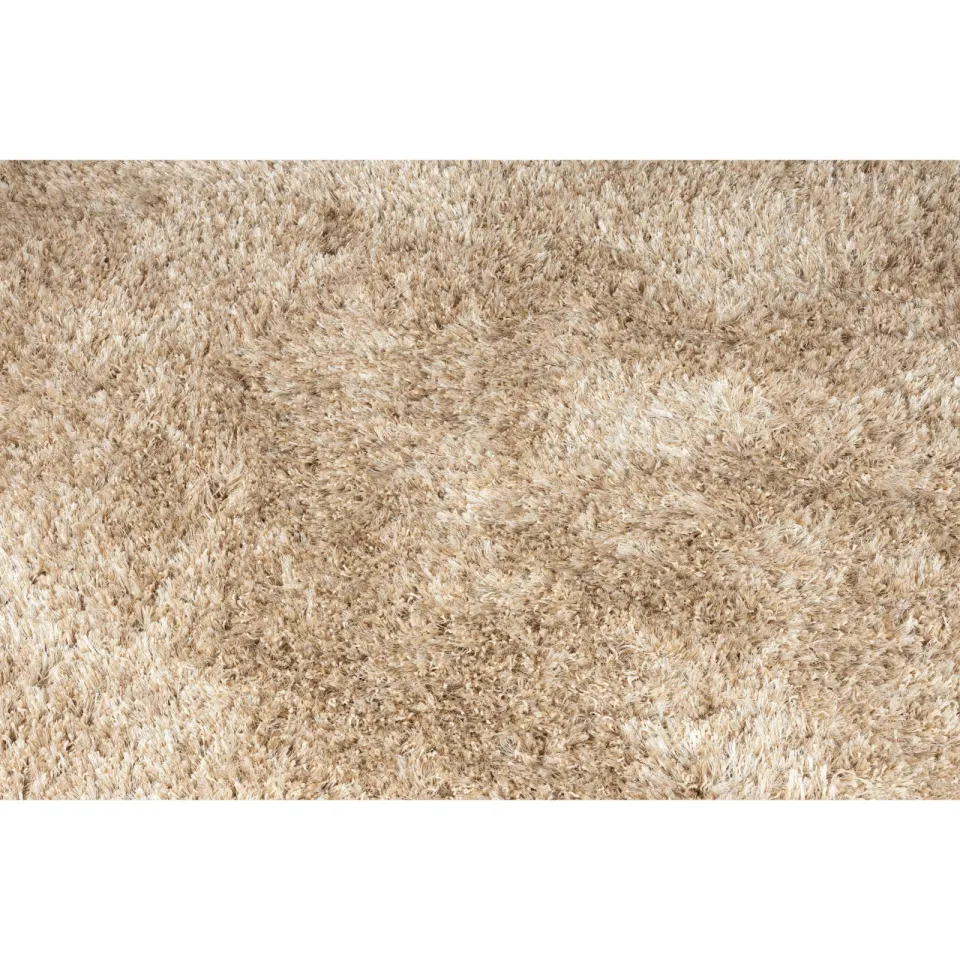 Dutchbone Hairy rond vloerkleed beige, foto 6