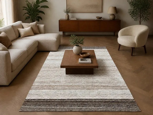 Rozenkelim Handgeknoopt vloerkleed, 300 x 200cm beige en bruin tinten Beige, Bruin