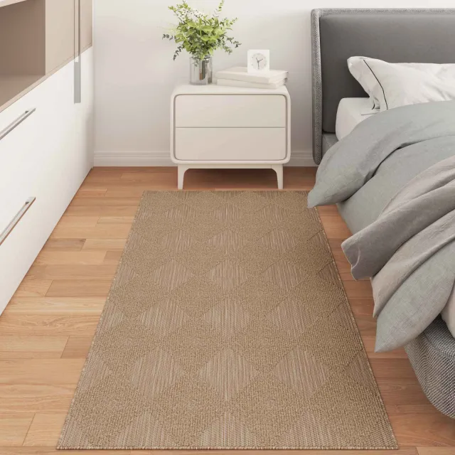 vidaXL Binnen- en buitentapijt AGIRA Naturel 150 x 80 cm Polyester, foto 2