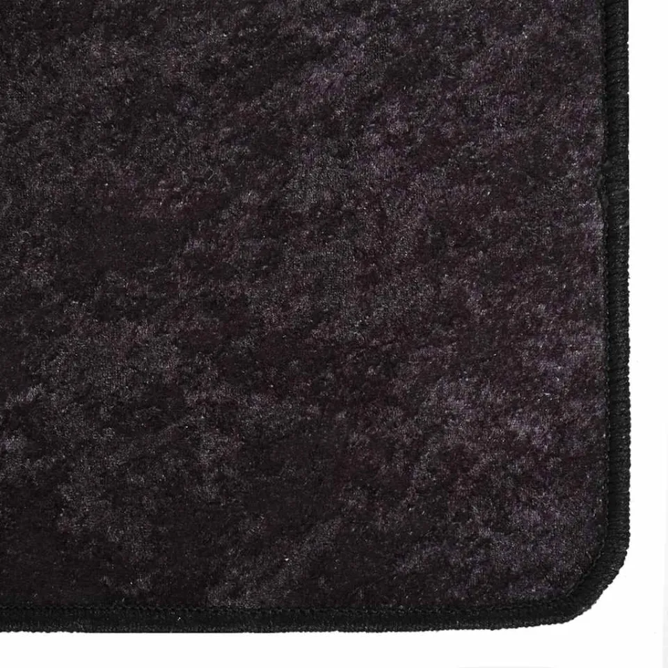 vidaXL Vloerkleed wasbaar 80x150 cm antracietkleurig, foto 2