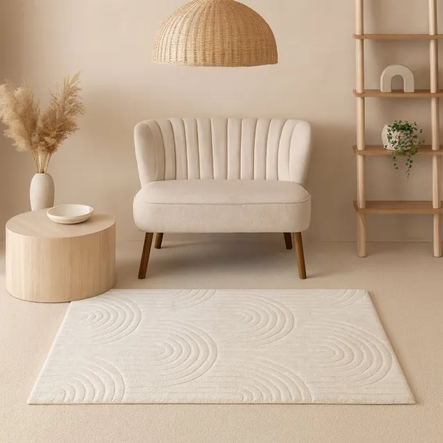 Milton & Oldbrook Vloerkleed 80 x 150 cm Rumia Wit