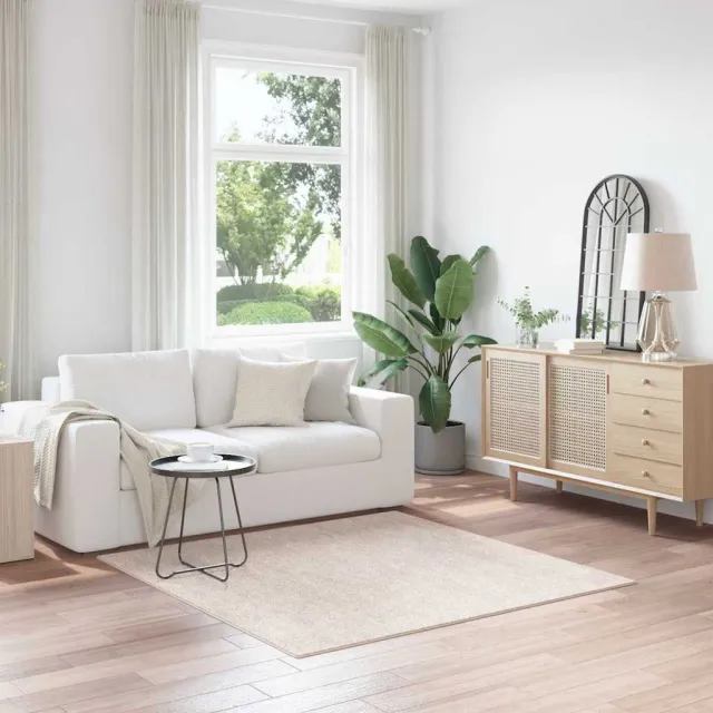 vidaXL Antislip Shaggy Tapijt Crèmekleurig 160 x 160 cm PP, foto 2