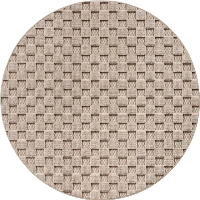 Dutch XXL Rond Modern Vloerkleed | Tapijt | Helix | Gevlochten | Beige | 200x200 cm