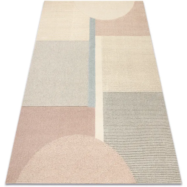 RUGSX Kleden Rugsx FLUX 461.1.AE990 wollen tapijt OSTA - Geometrisch, 240x340 cm Beige